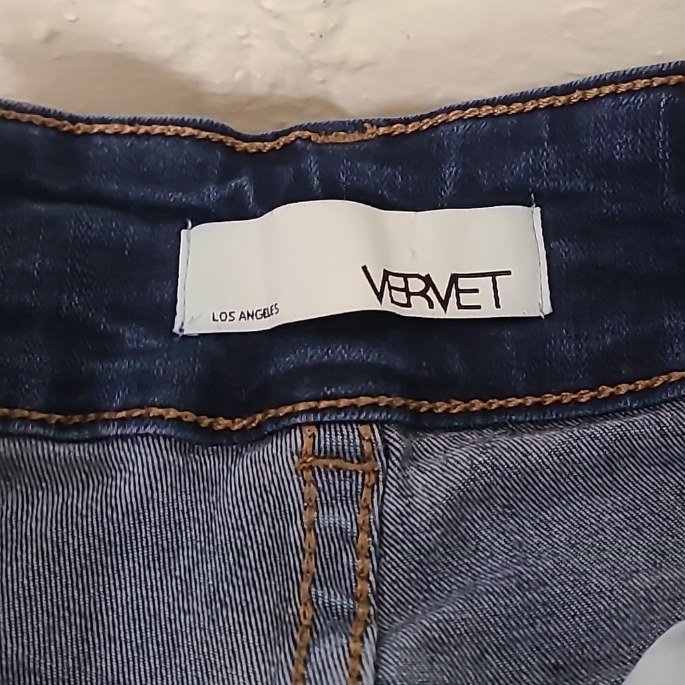 Vervet Distressed Dark Wash Jeans Size 27 Waist - Picture 4 of 7